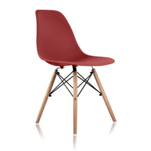 Silla estilo Eames Rojo Quemado