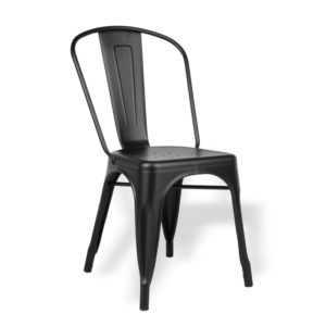 SILLA ESTILO TOLIX NEGRO MATE