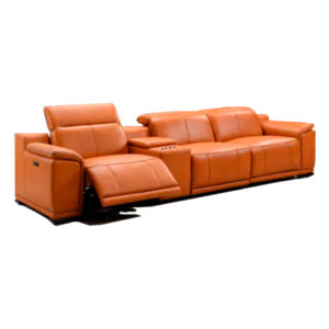 RECIBO PALINURO ITALIAN CONCEPT REF. PG9396 INCLUYE: SOFÁ PG RECLINABLE NARANJA