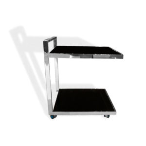 MESA LATERAL VIDRIO ACERO INOXIDABLE