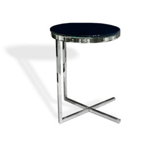 MESA LATERAL VIDRIO ACERO INOXIDABLE