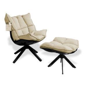 BUTACA PALINURO ITALIAN CONCEPT BASE NEGRA/BEIGE C/REPOSAPIES